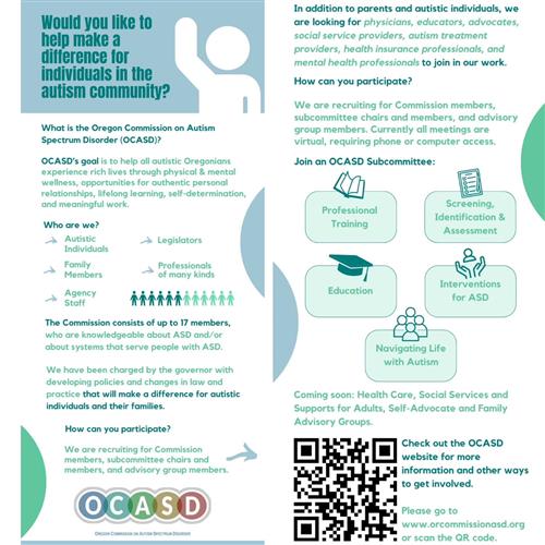 Infographic to recruit volunteers to OCASD